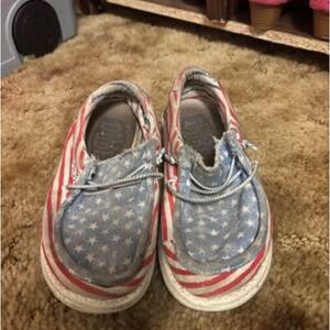 American Flag Boat Shoes